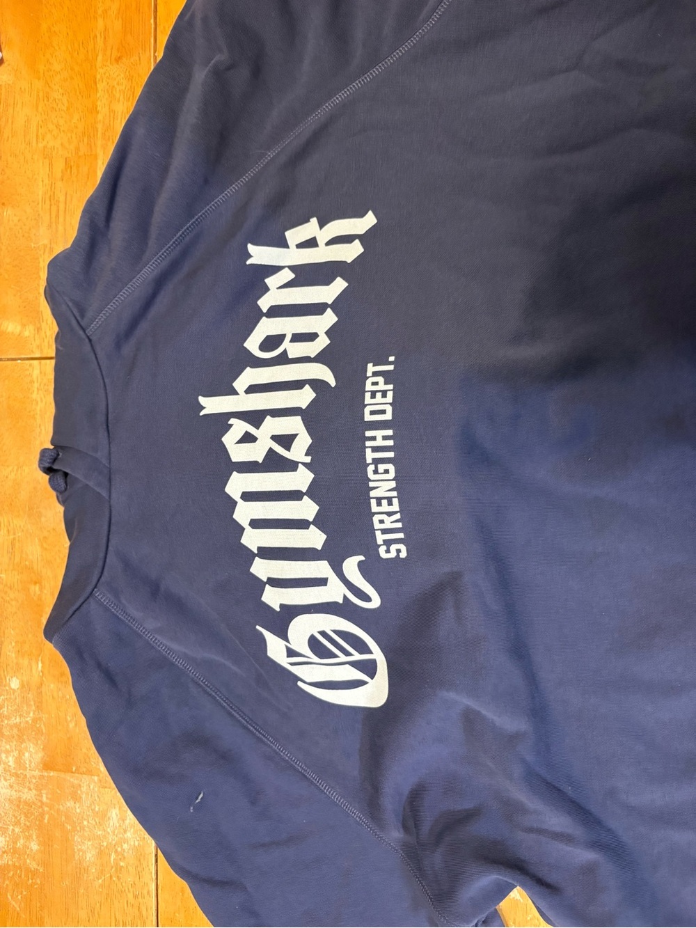 Gymshark Navy Blue Strength Dept. Graphic Crewneck